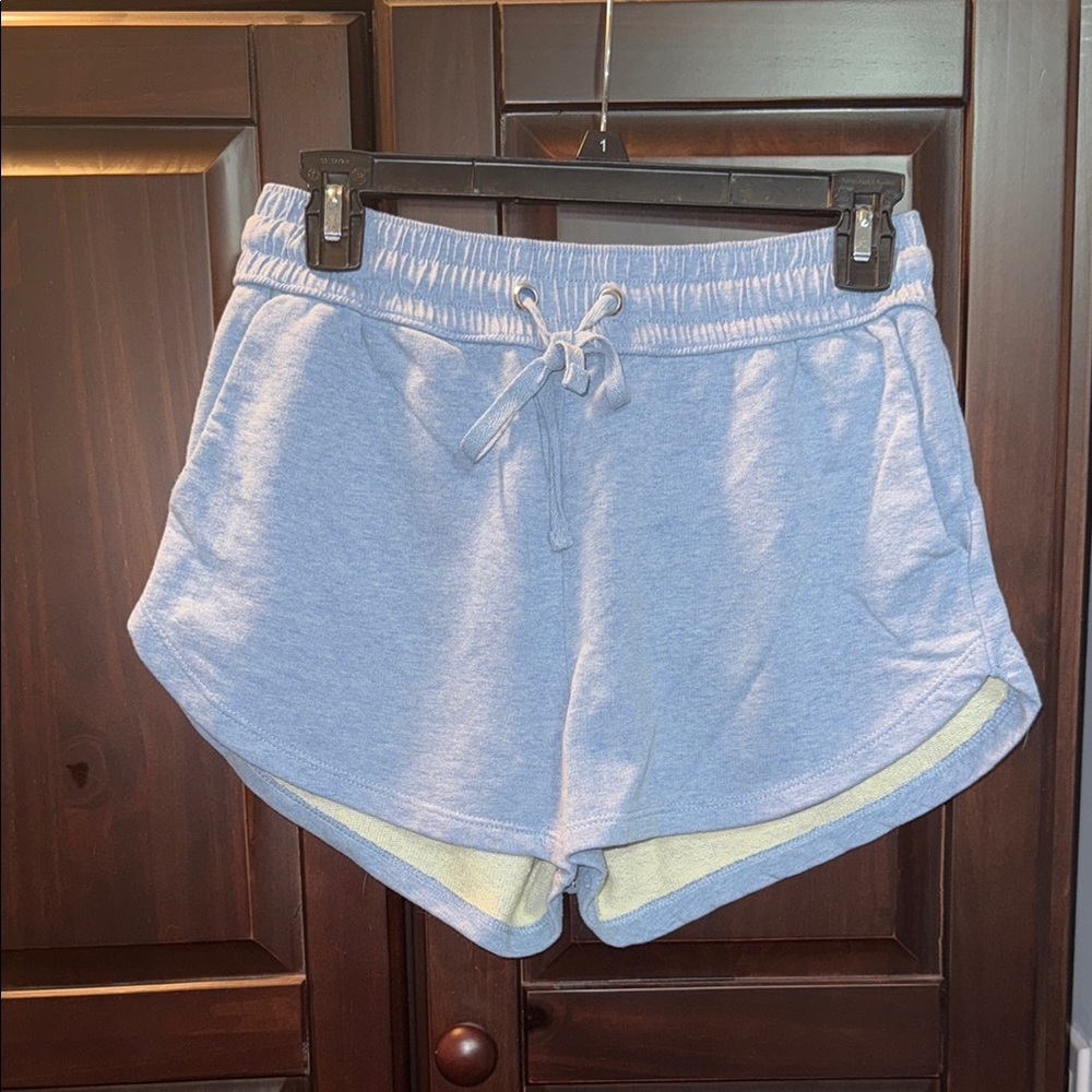 Women's Blue Drawstring Shorts